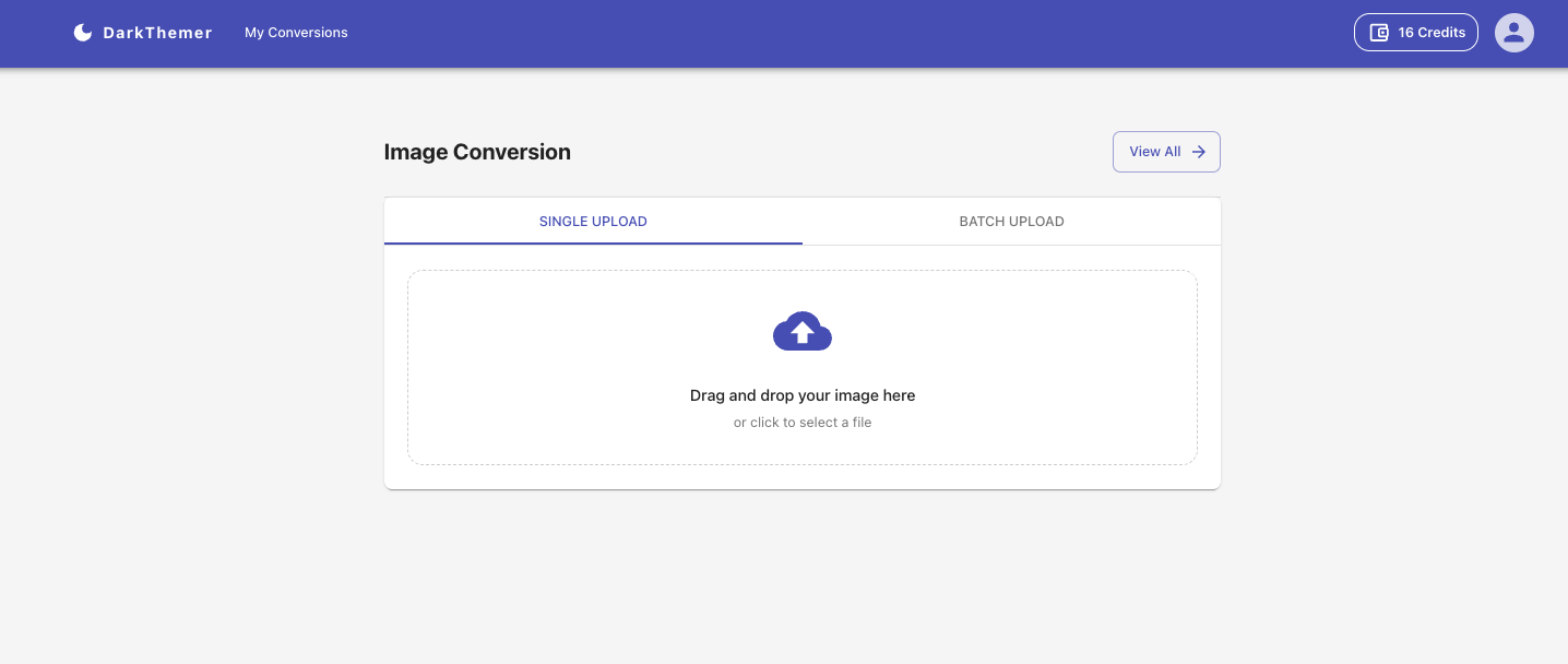 Web app conversion page