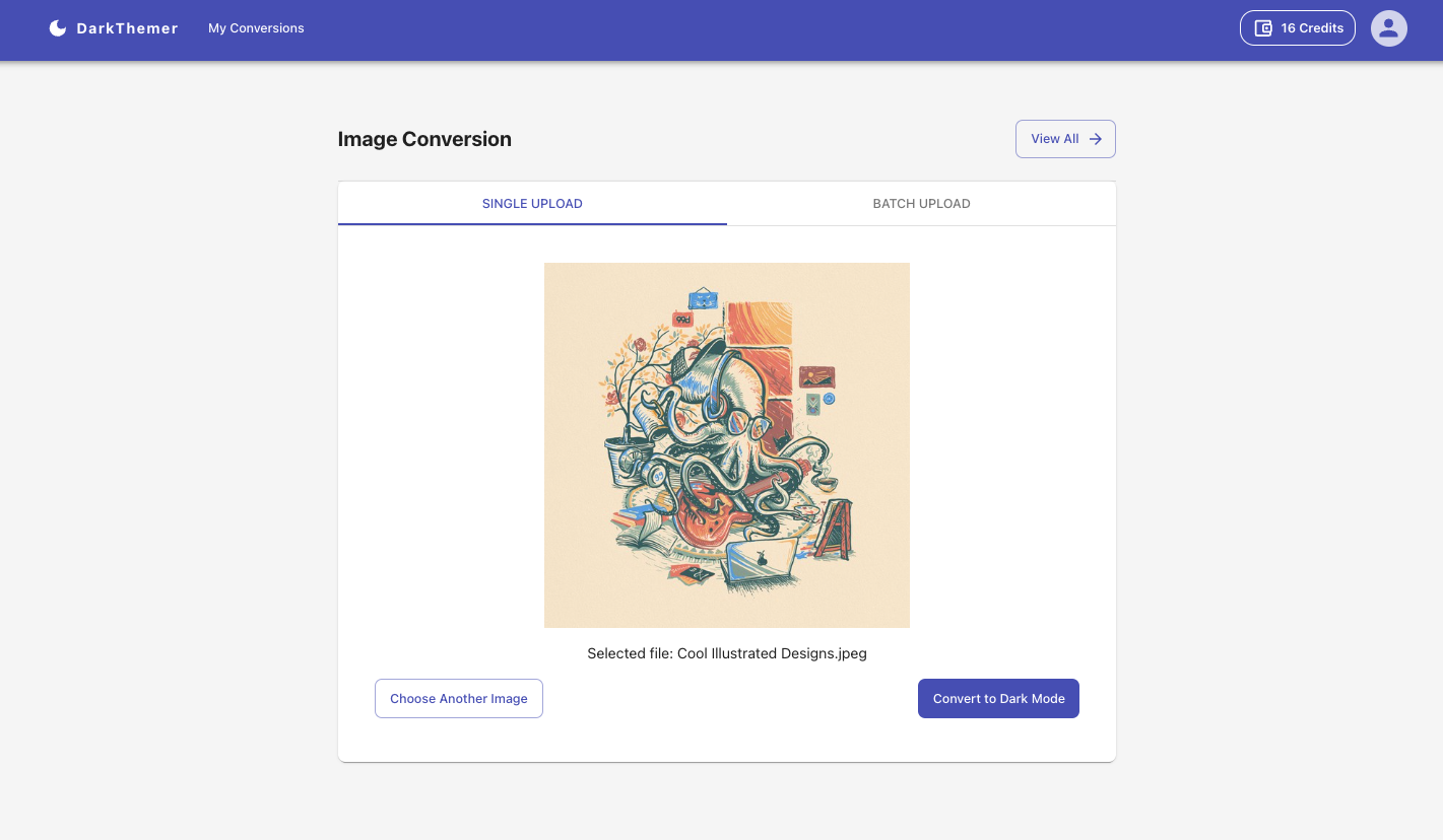 Image in web app before conversion