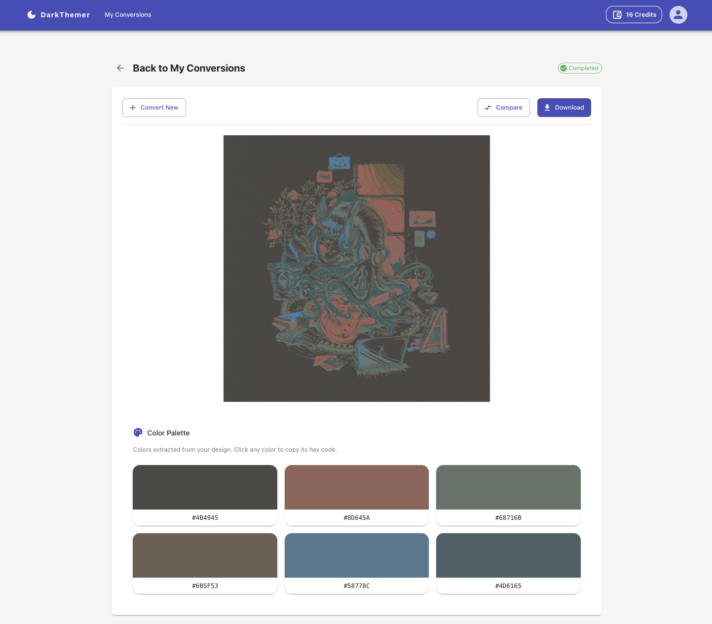 Image in web app after conversion