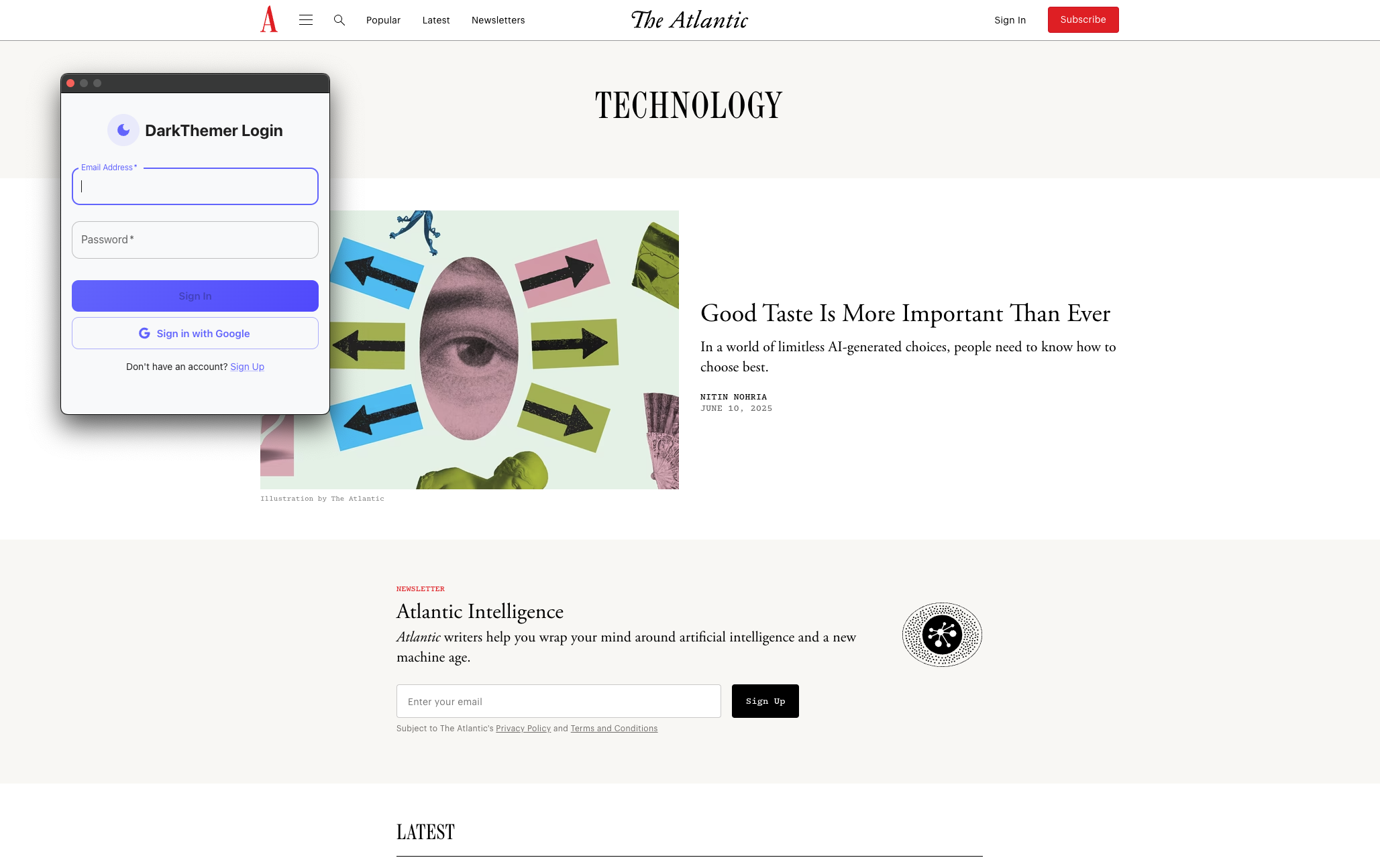 Chrome extension login