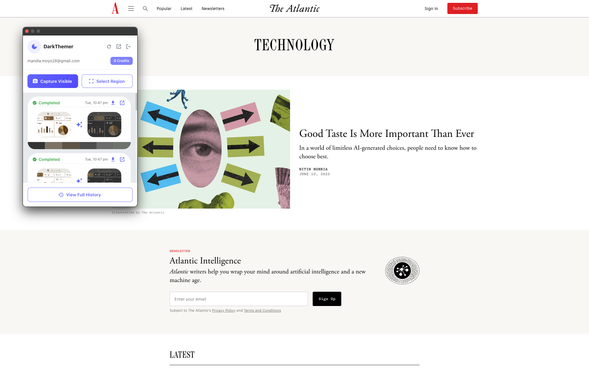 Chrome extension conversion view